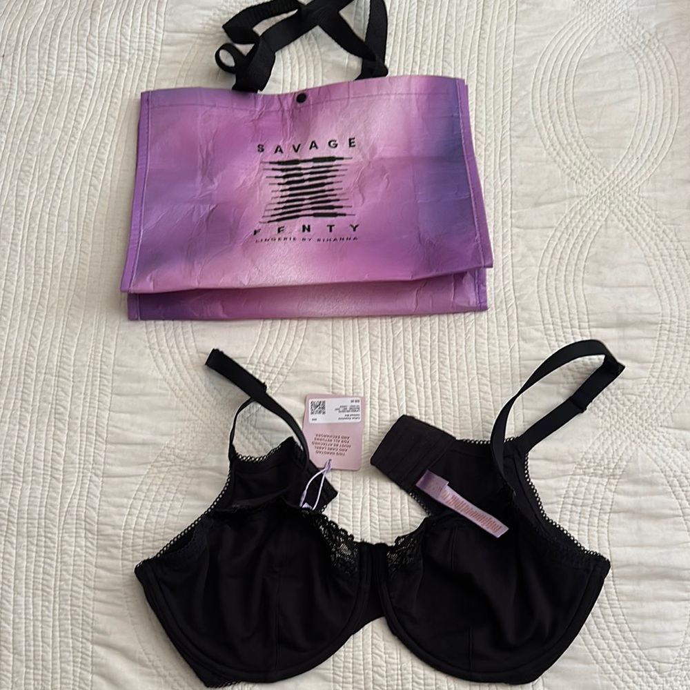 Savage X Fenty Black Underwire Bra Intimates
